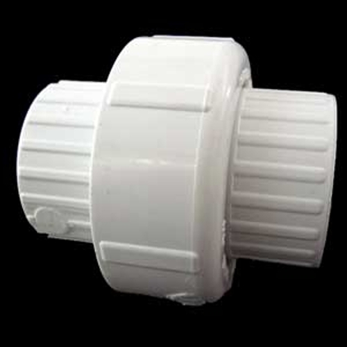 Pipe Union with Buna O-Ring Seal, 1-1/2 in, Socket, PVC, White, SCH 40 Schedule, 150 psi Pressure