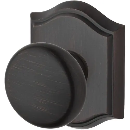 Full Dummy Round Knob and Traditional Arch Rose Venetian Bronze Finish