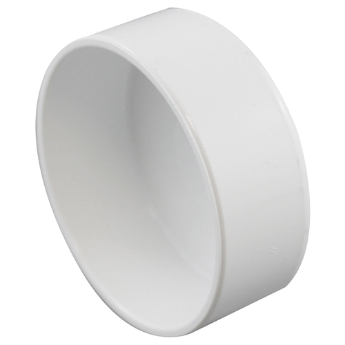 Vacuum Pipe Cap, 2 in, Socket, PVC, White