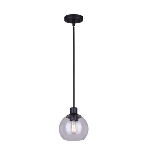 CANARM IPL560B01BK LANDRY Series Pendant Lighting, 1-Lamp, CFL, Incandescent, LED Lamp, Metal Fixture