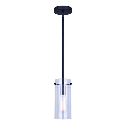 CANARM IPL759A01BK JONI Pendant Light, 120 V, 100 W, 1-Lamp, Type A Lamp, Metal Fixture, Black Fixture