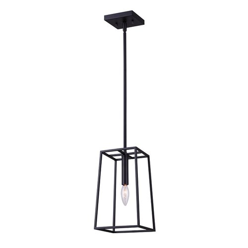 CANARM IPL763A01BK WEXFORD Pendant Light, 120 V, 60 W, 1-Lamp, Type C Lamp, Metal Fixture, Black Fixture