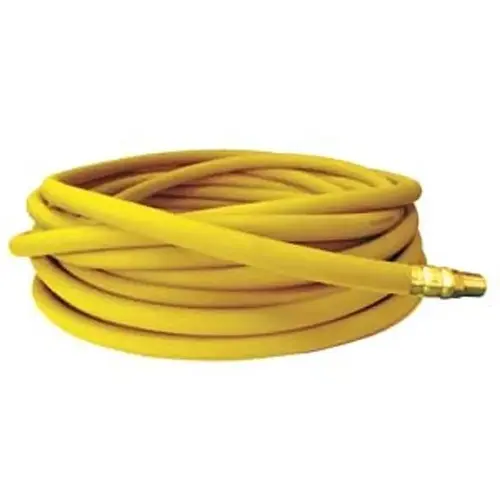 72 EASYFLEX Series Air Hose, 3/8 in ID, 50 ft L, MNPT, 300 psi Pressure, Techno Polymer, Yellow