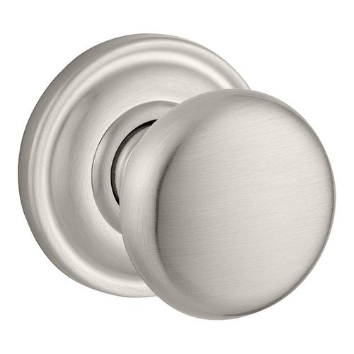 Half Dummy Round Knob and Traditional Round Rose Satin Nickel Finish