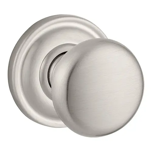 Full Dummy Round Knob and Traditional Round Rose Satin Nickel Finish