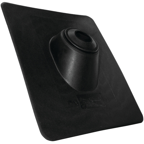 No-Calk Series Roof Flashing, 16 in OAL, 14 in OAW, 2 in Pipe, Thermoplastic Black