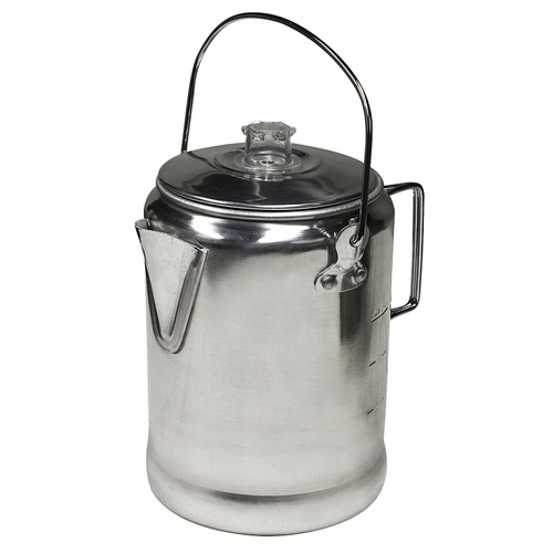 WORLD FAMOUS 728 Percolator, 6 to 9 Cups Capacity, Aluminum, Polished