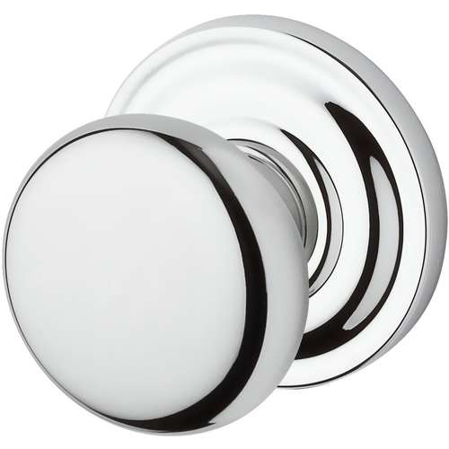 Full Dummy Round Knob and Traditional Round Rose Bright Chrome Finish