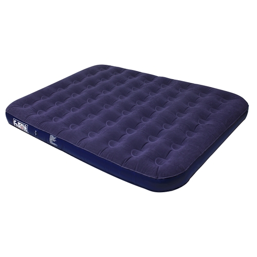 WORLD FAMOUS 7890 Velour Top Air Bed, 75 in L, 52 in W, Double, Vinyl