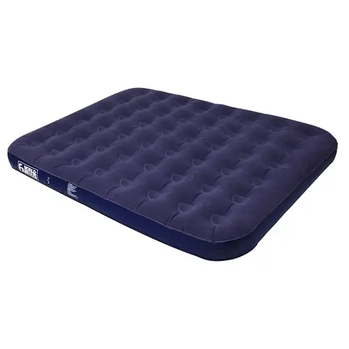 Velour Top Air Bed, 75 in L, 52 in W, Double, Vinyl