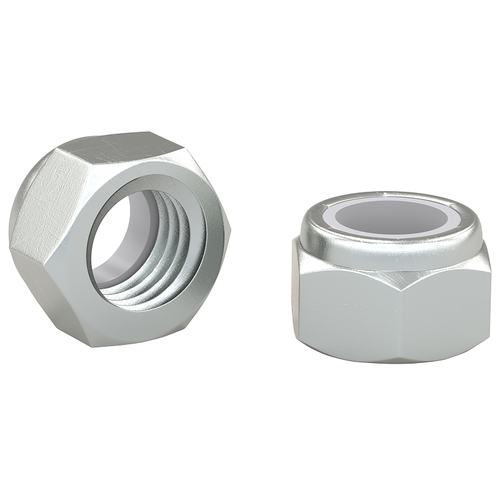 Lock Nut, UNC-UNF Thread, 1/2-13 Thread, Steel, Zinc, NE2 Grade - pack of 50