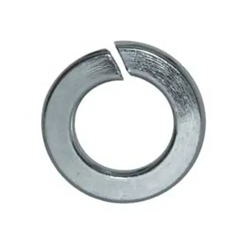 Spring Lock Washer, 25/64 in ID, 11/16 in OD, 3/32 in Thick, Steel, Zinc, 100/BX