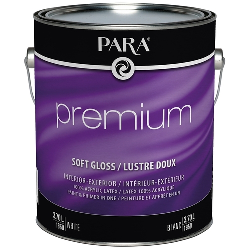 Premium 1851-16 Interior/Exterior Paint, Soft Semi-Gloss, Medium Base, 1 gal - pack of 4