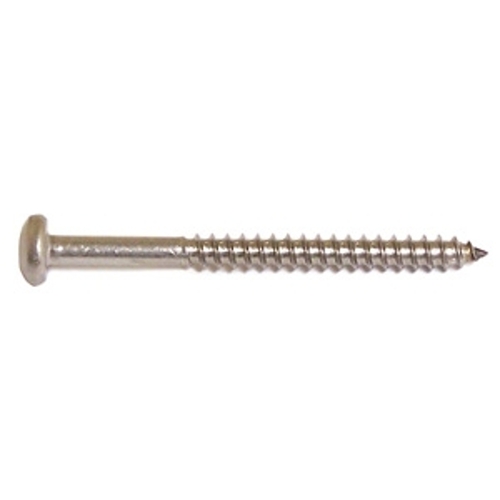 Screw, #6-18 Thread, Pan Head, Square Drive, Type A Point, Stainless Steel, 100/BX