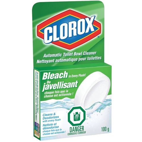 CLOROX 01006 1006 Toilet Bowl Cleaner, 100 g, Solid, Slight Chlorine, White