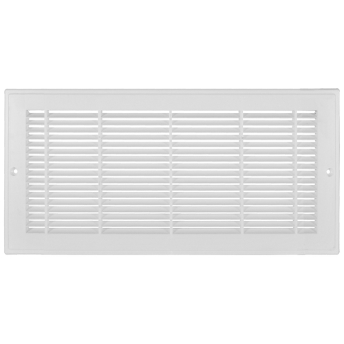 Sidewall Grille, 25-1/4 in L, 7-1/4 in W, Polystyrene, White