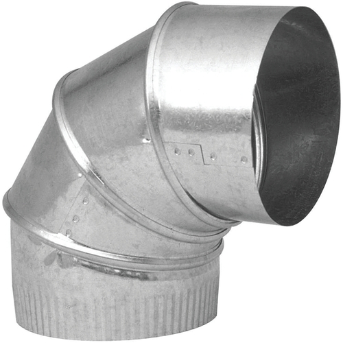 -C Adjustable Elbow, 7 in Connection, 28 Gauge, Galvanized Steel