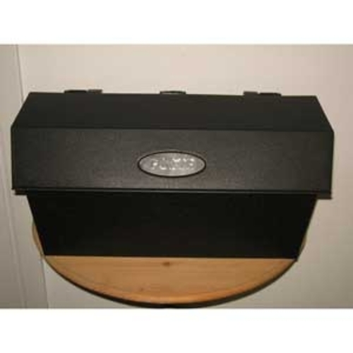 Imperial Mailbox, Plastic, Textured, Black, 16-1/2 in W, 5 in D, 8-1/2 in H