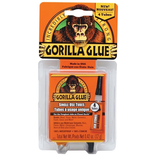 Gorilla 5100502 Mini Super Glue, Liquid, Clear, 3 g Tube