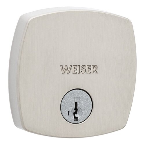 Weiser 9GD14710-033 Midtown Deadbolt, 1 Grade, Keyed Key, Zinc, Satin Nickel, 1-3/8 to 1-3/4 in Thick Door Stainless Steel