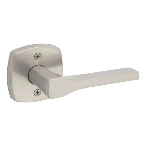 Prague Dummy Door Handle, Lever Handle, Transitional Design, Satin Nickel, Residential, Zinc