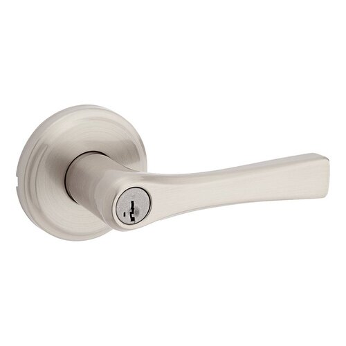 Weiser 9GLA5350-176 Katella Entry Door Handle, Lever Handle, Satin Nickel, Zinc, KW1, SC1 Keyway, Residential