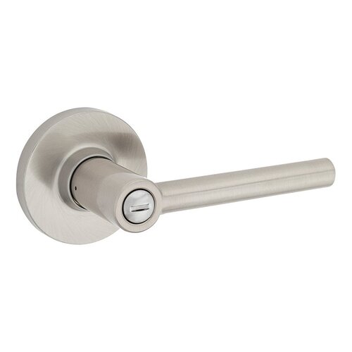 Safe Lock Reminy Privacy Door Handle, Contemporary Design, Lever Handle, Satin Nickel