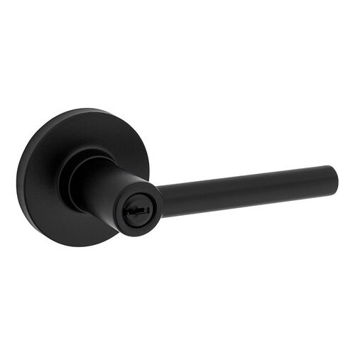 Safe Lock Reminy Entry Door Handle, Lever Handle, Matte Black, 3 Grade, Universal Hand