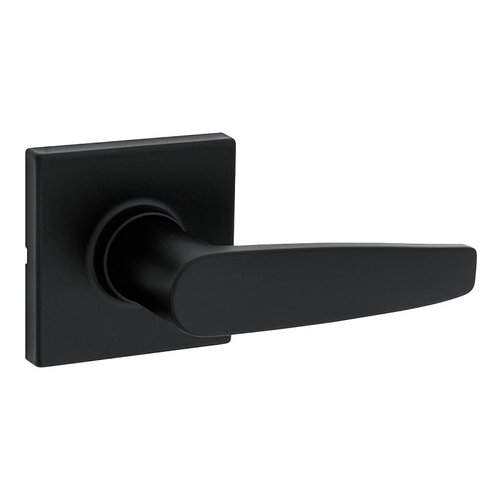 Safe Lock Winston Passage Door Handle, Lever Handle, Matte Black, 1-3/8 to 1-3/4 in Thick Door