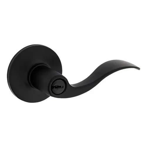 Safe Lock Layton Entry Door Handle, Lever Handle, Matte Black, 3 Grade, Universal Hand