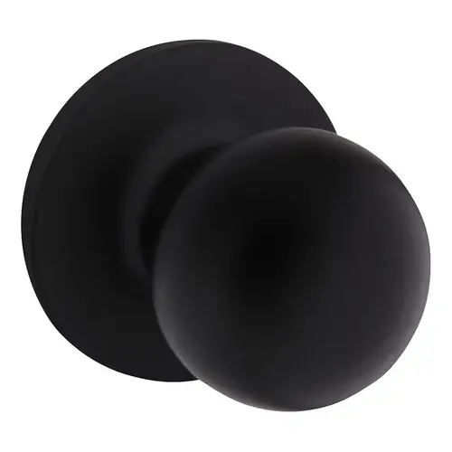 Safe Lock Regina Passage Door Handle, Knob Handle, Matte Black, 1-3/8 to 1-3/4 in Thick Door