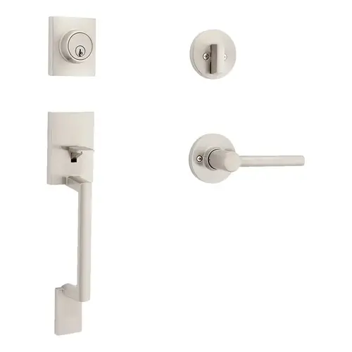 Safe Lock Branton Handleset with Reminy Lever, 3 Grade, Satin Nickel