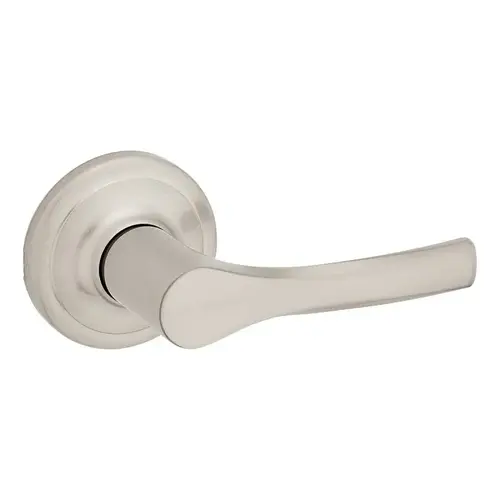 Elements Henley Passage Door Handle, Lever Handle, Zinc, Satin Nickel, Universal Hand