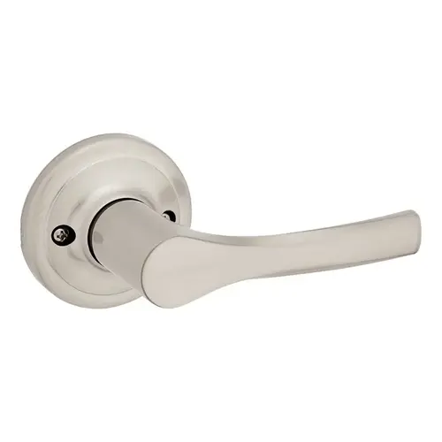 Elements Henley Dummy Door Handle, Lever Handle, Transitional Design, Satin Nickel