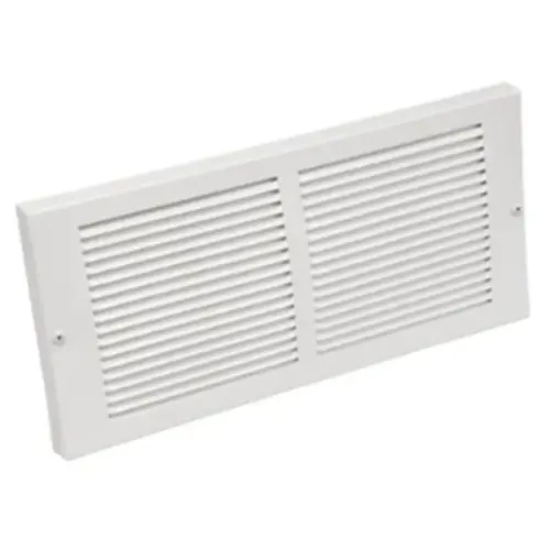 Baseboard Return Air Grille, 24 in L, 6 in W, Rectangle, Steel, White