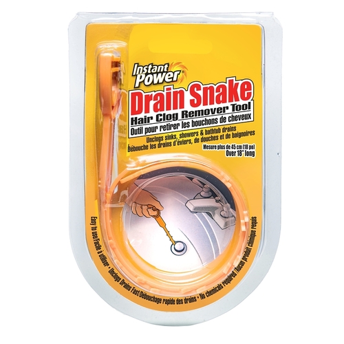 Instant Power 4807 Drain Snake Hair Clog Remover Tool