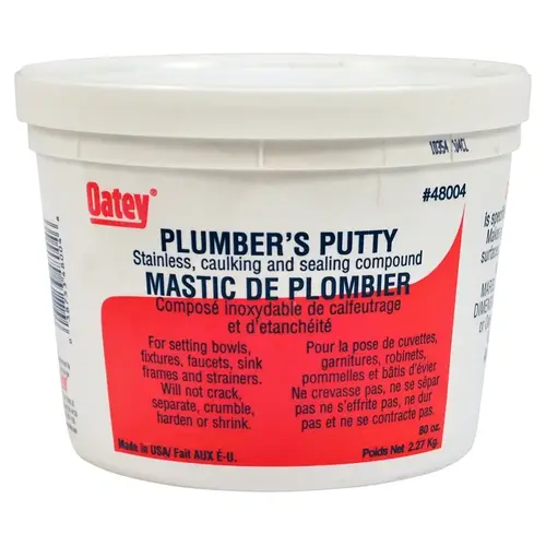 Plumbers Putty, Solid, Off-White, 2 kg Plastic Container