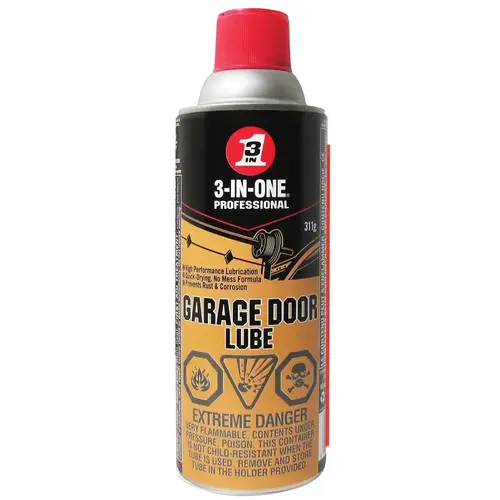 Garage Door Lube, 311 g, Aerosol Can Clear