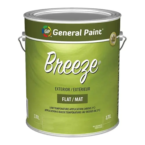 Breeze 70-049-16 Exterior Paint, Flat, Deep Base, 1 gal - pack of 4