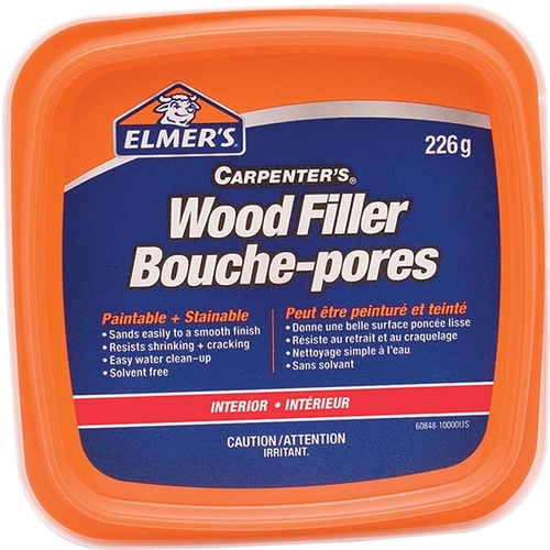 Elmers 60848 Wood Filler, Paste, Mild Acrylic, Tan, 226 g Tub