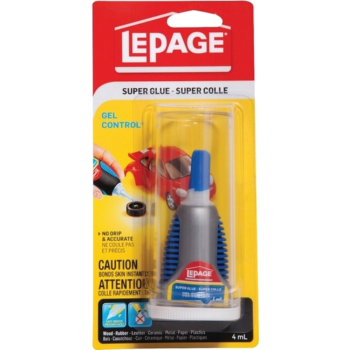 LePage 2600197 1668008 Super Glue, Gel, Clear, 4 mL Carded Bottle