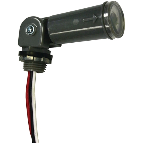 Photo Control, 1.5, 2.4 A, 120 V, 300 W, Fluorescent, Incandescent, Mercury Vapor, Sodium Bulb Lamp, Gray