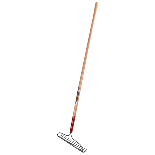 Bow Rake, 16-1/4 in W Head, 15-Tine, Metal Head, 60 in L Handle