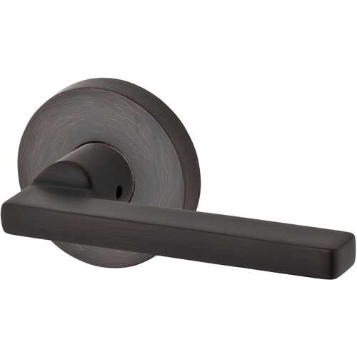 Full Dummy Square Lever and Contemporary Round Rose Venetian Bronze Finish