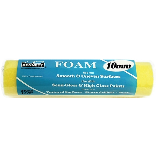Paint Roller Refill, 10 mm Thick Nap, 240 mm L, Foam Cover