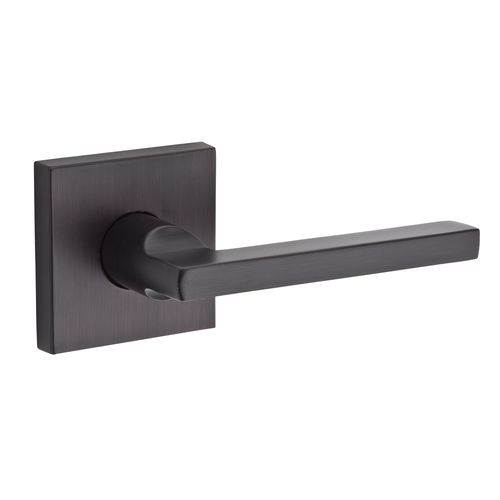 Privacy Square Lever and Contemporary Square Rose with 6AL Latch and Dual Strike Venetian Bronze Finish