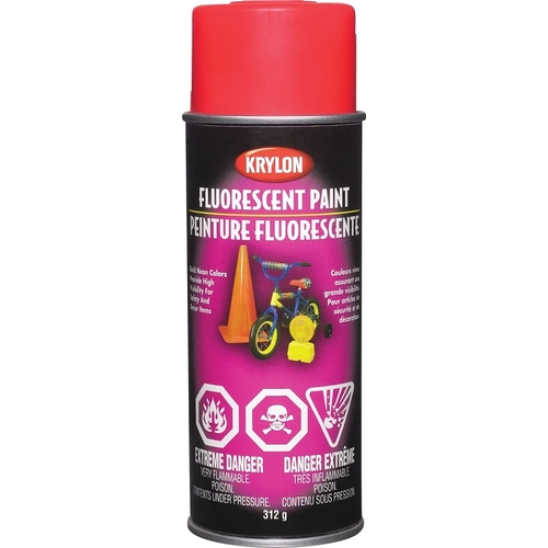 43101 Fluorescent Spray Paint, Red Orange, 11 oz, Can