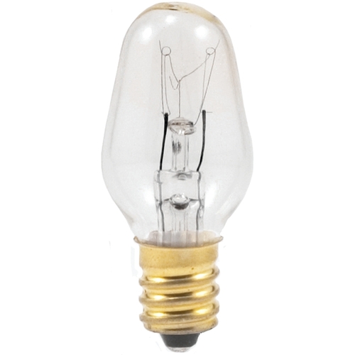 Incandescent Lamp, 7 W, Candelabra E12 Lamp Base, 2850 K Color Temp, 3000 hr Average Life - pack of 2