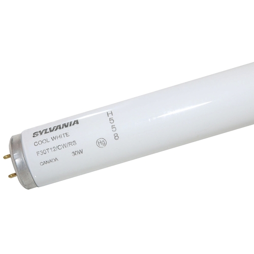 Sylvania 23493 Fluorescent Bulb, 30 W, T12 Lamp, Medium Lamp Base, 1870 Lumens, 4200 K Color Temp, Cool White Light