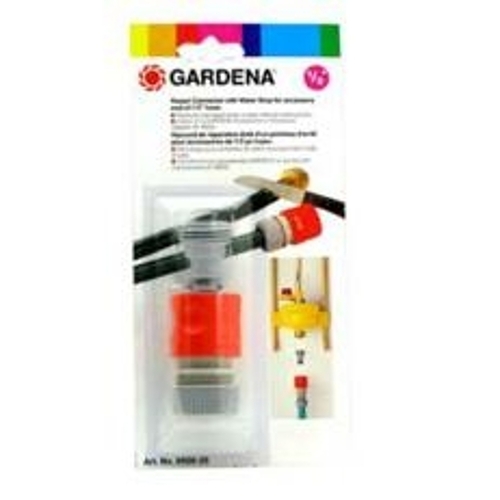 Gardena 6928 Hose Repair Kit, 1/2 in, Male, Plastic, Gray/Orange